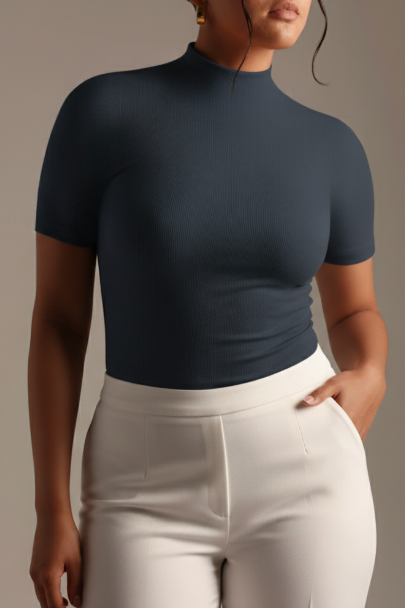 BAQI Signature Seamless Turtleneck Top