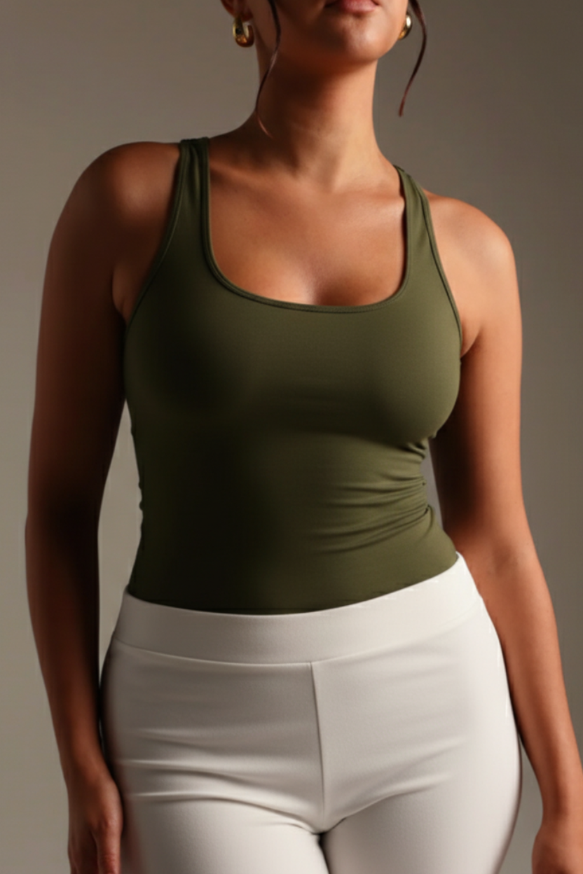 (Curves) BAQI Signature Polly Racerback Tank Top