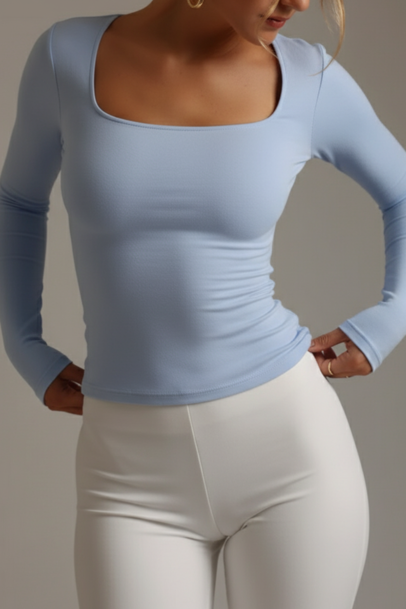 BAQI Signature Contour Square Longsleeves Top