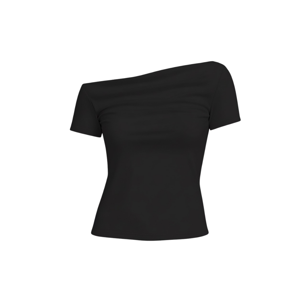 (Curves) BAQI Signature Ivanka Off Shoulder Sheer Top